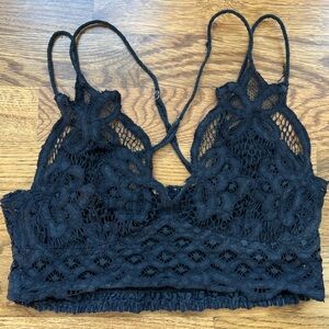 Free People Black Lace Bralette